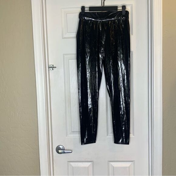 Nasty Gal Vinyl Petite Leggings Black Size 2 - Picture 4 of 11